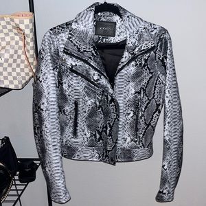 Nordstrom Blank NYC Snakeskin Leather Jacket